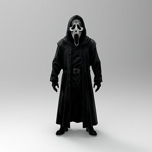 Ghostface Horror Slasher - Screaming Masked Killer 3D Character Model