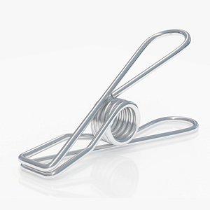 3D model Steel Clothes Peg Chrome