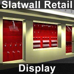 slatwall display 3d model