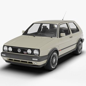 Volkswagen Golf GTI 16V Mk2 1986 1992  Detailed Classic Hot Hatch 3D Model model