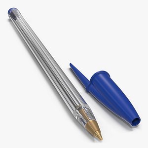 3D transparent plastic ballpoint pen