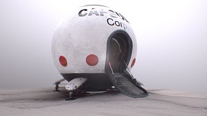 3D model capsule corporation spaceship