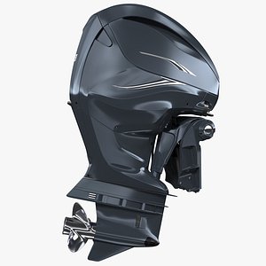 V8 Outboard Boat Motor Rigged