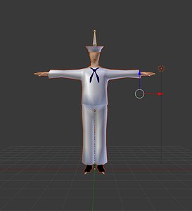 rigged sailor character model