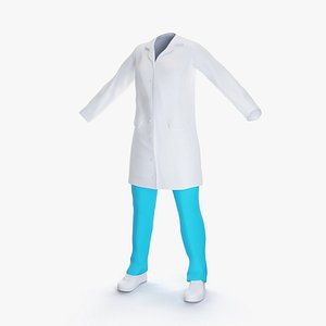Doctor Clothing for Female 3D