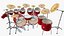 3d metal drum kit