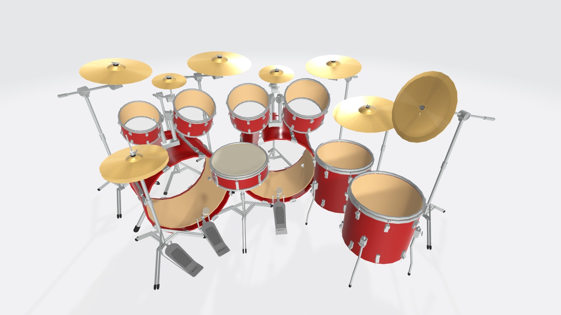 3d Metal Drum Kit