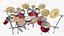 3d metal drum kit