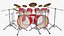 3d metal drum kit