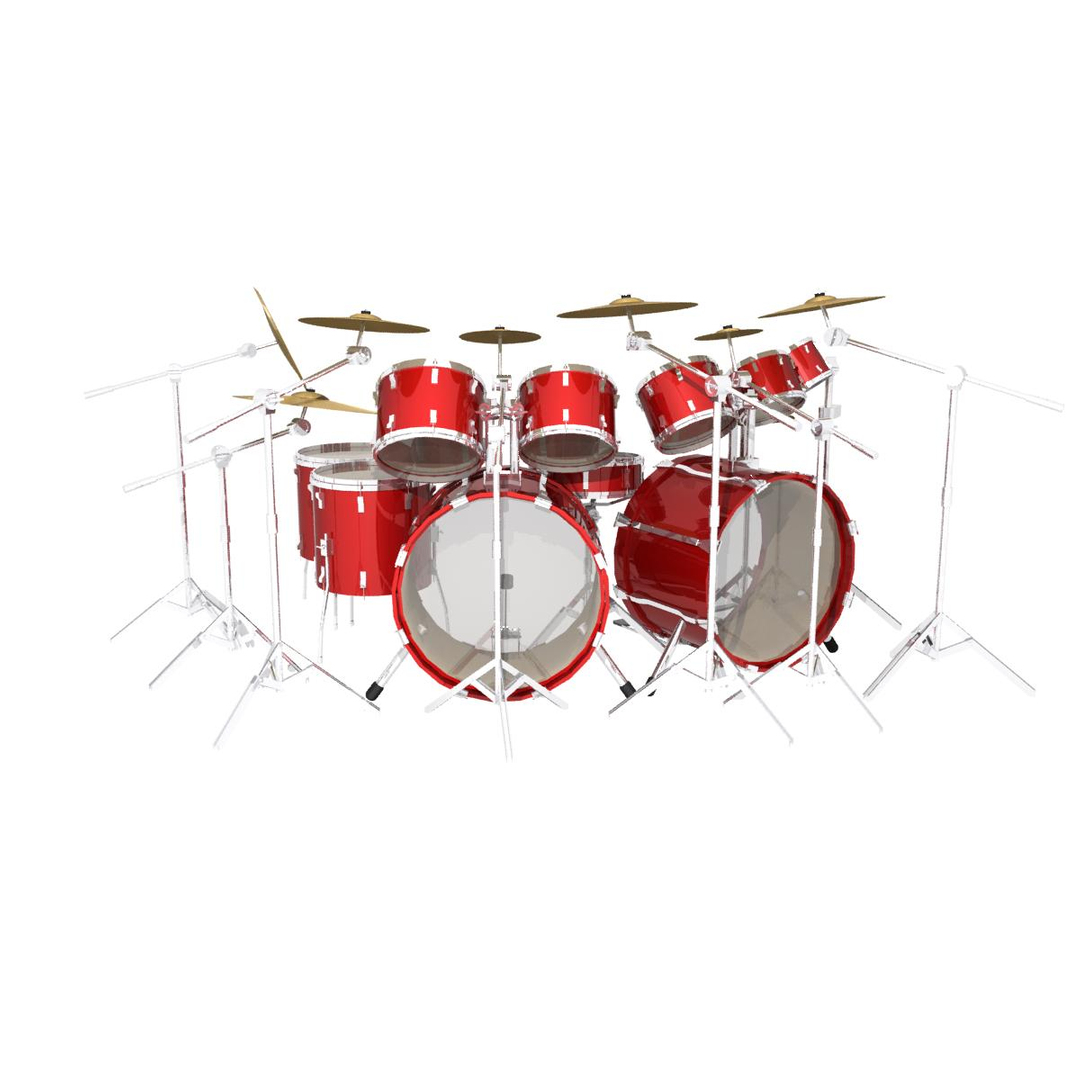 red drum set clipart