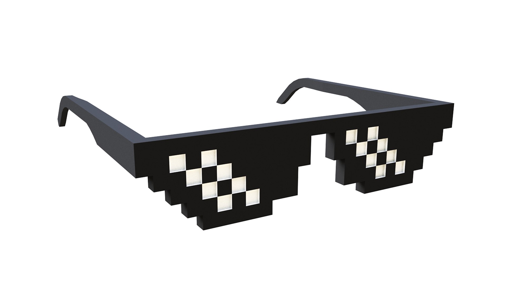 3d Pixel Glasses Deal With It Turbosquid 1789846