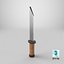 Tan Handle Stylized Knife