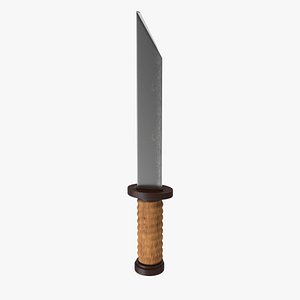 Tan Handle Stylized Knife