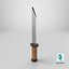 Tan Handle Stylized Knife