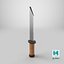Tan Handle Stylized Knife
