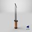 Tan Handle Stylized Knife