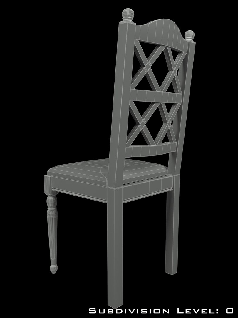 3d model kitchen chair