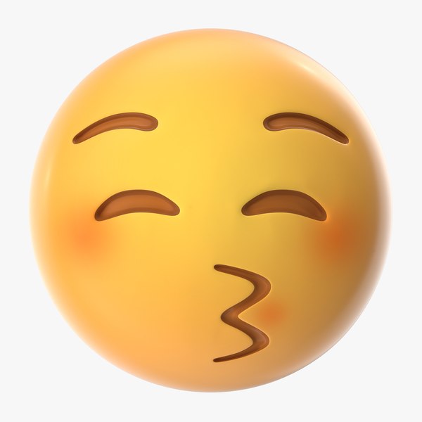 3D model kiss emoji