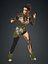 Realistisches manipuliertes mittelalterliches Action-Girl-Timsha-Charakter-3D-Modell