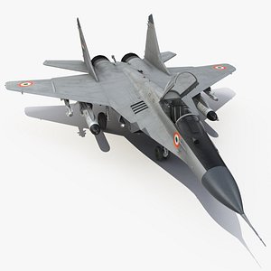 MiG 29K Fulcrum D Indian Navy with Armament Rigged 3D model