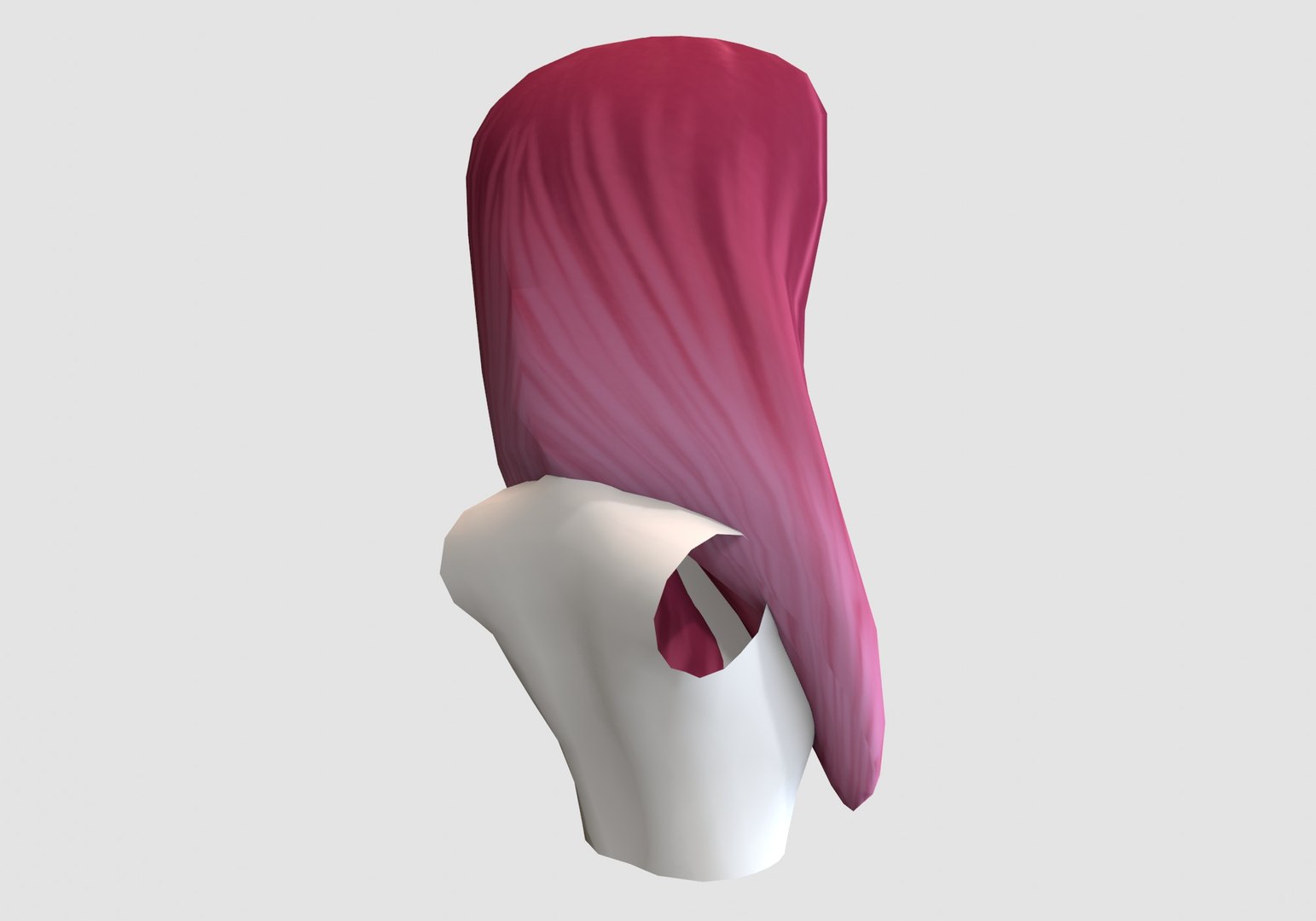 Pink Cartoon Hairstyle 3D Model - TurboSquid 1908377