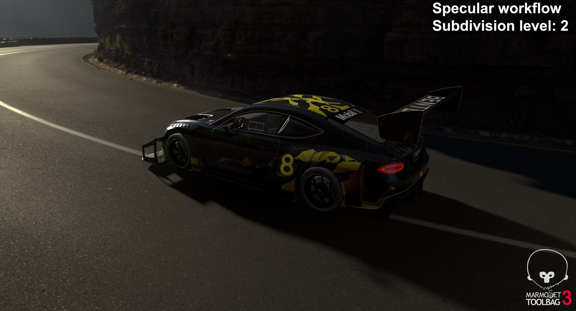 Bentley Continental GT3 Pikes Peak 3D model https://p.turbosquid.com/ts-thumb/9y/CK7dWa/0x/screenshot021/png/1626788940/1920x1080/fit_q87/e0357d1c1c0151c6b6e3a4a21730760dc4a265f4/screenshot021.jpg