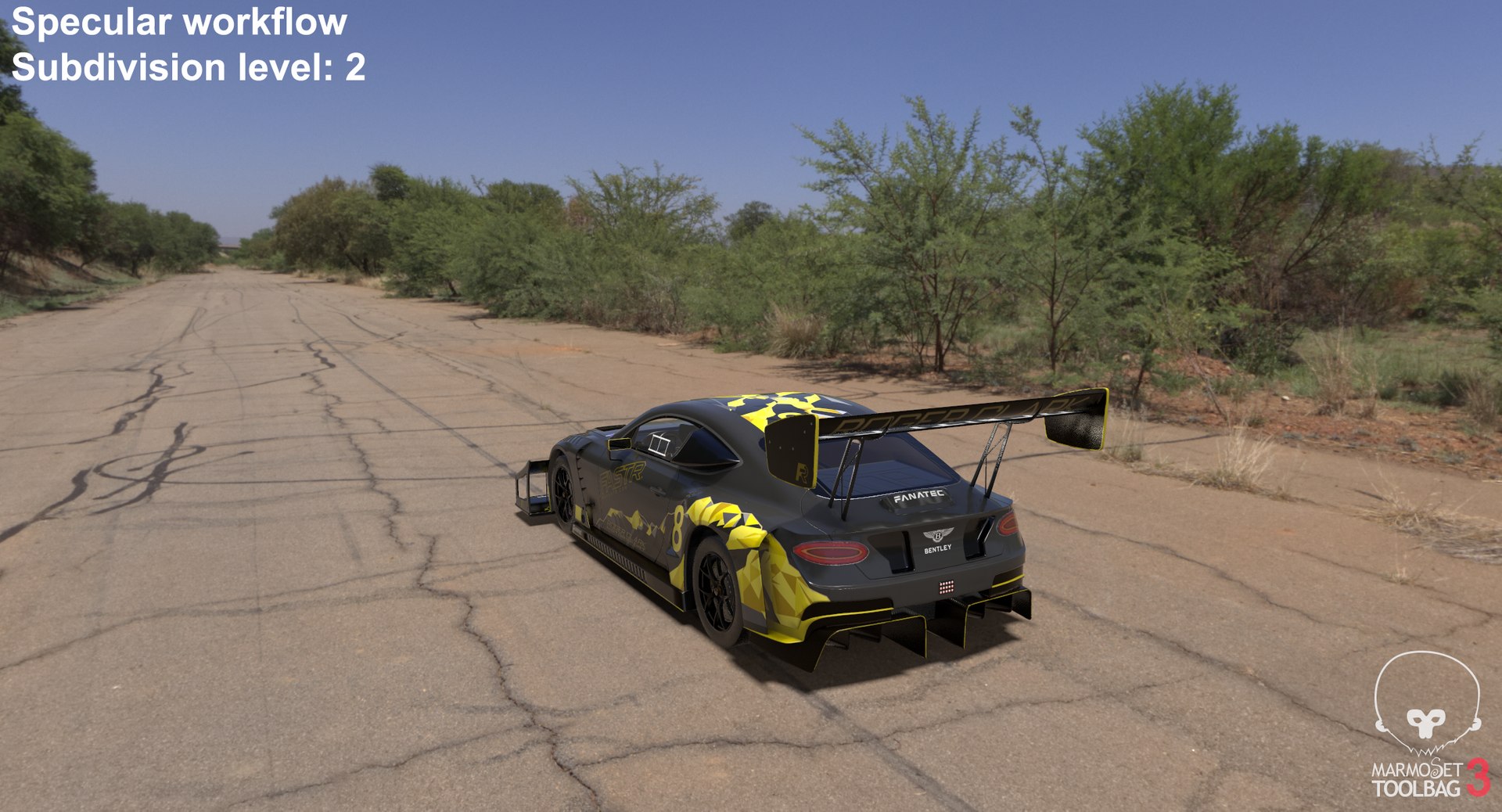 Bentley Continental GT3 Pikes Peak 3D model https://p.turbosquid.com/ts-thumb/9y/CK7dWa/In/screenshot025/png/1626788958/1920x1080/fit_q87/4087685b4773bccc0906949774e09ba1e7171f9c/screenshot025.jpg