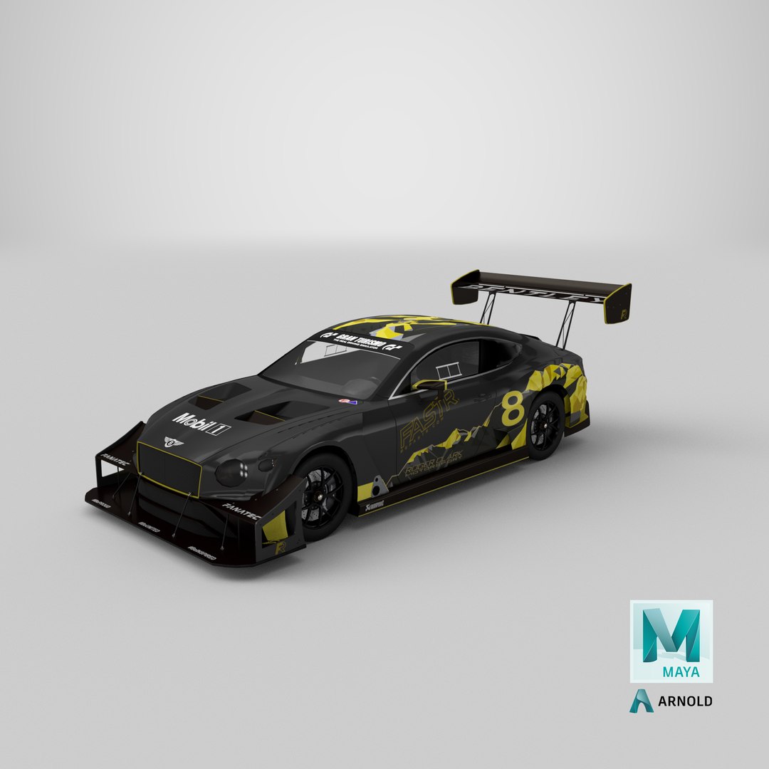 Bentley Continental GT3 Pikes Peak 3D model https://p.turbosquid.com/ts-thumb/9y/CK7dWa/s2/stemcell_maya_arnold_render/png/1627827946/1920x1080/fit_q87/8796ea536f09b9a68970225c7ebabc33d2d35238/stemcell_maya_arnold_render.jpg
