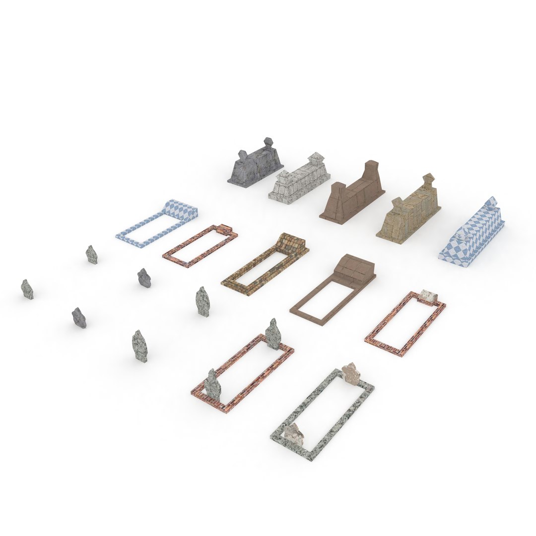Cemetery Tomb Structures 3D - TurboSquid 1765389