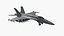 FA-18E Super Hornet with Weapons Rigged for Cinema 4D