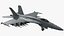 FA-18E Super Hornet with Weapons Rigged for Cinema 4D