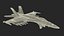 FA-18E Super Hornet with Weapons Rigged for Cinema 4D