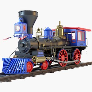jupiter steam locomotive 3d model