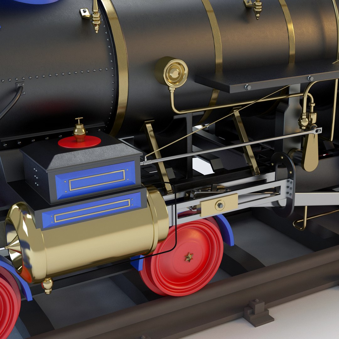 Jupiter Steam Locomotive 3d Model