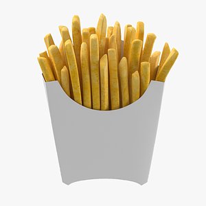 French Fries Box 3D Model