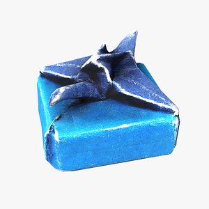 Box with Crane Origami 3D model