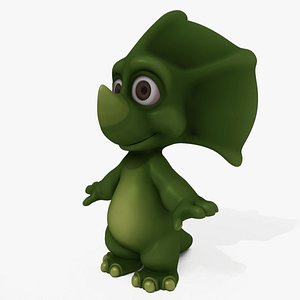 3D triceratops cartoon model