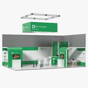 3D Exhibition Stand Green model