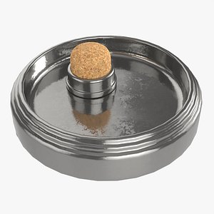 Smoking Pipe Ashtray Silver 3D model