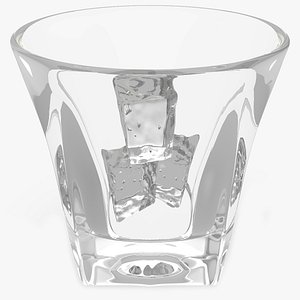 Empty Shot Glass with Ice