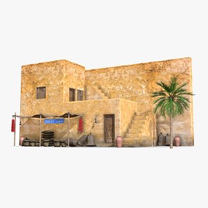 Photorealistic Old Arabic Islamic House 003 3D