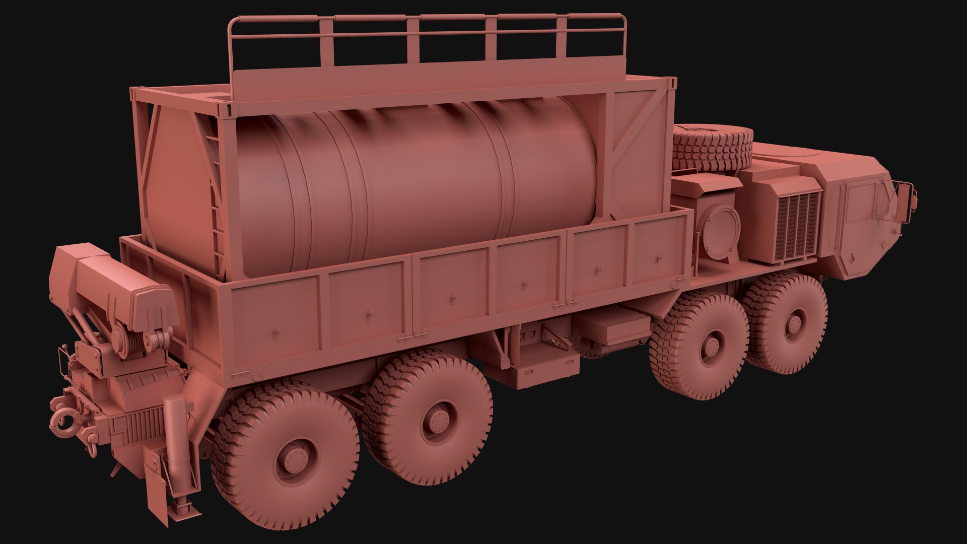 HEMTT Heavy Expanded Mobility Tactical Cargo Truck With Fuel Container ...