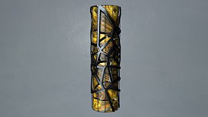 3D ancient alien column pillar model