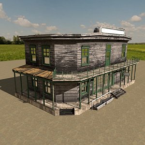 Lowpoly Wild West Building 05