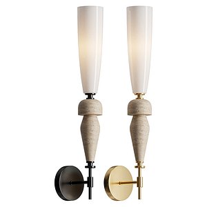 Wall sconce with stone decor LH75369