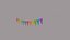 Multi Color Pennant Banner