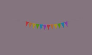 Multi Color Pennant Banner