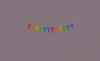 Multi Color Pennant Banner