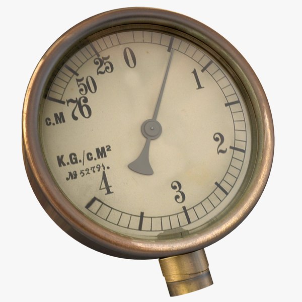 meter gauge industrial 3d model