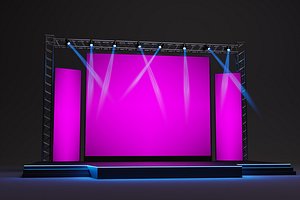 3D Event stage design 01 model